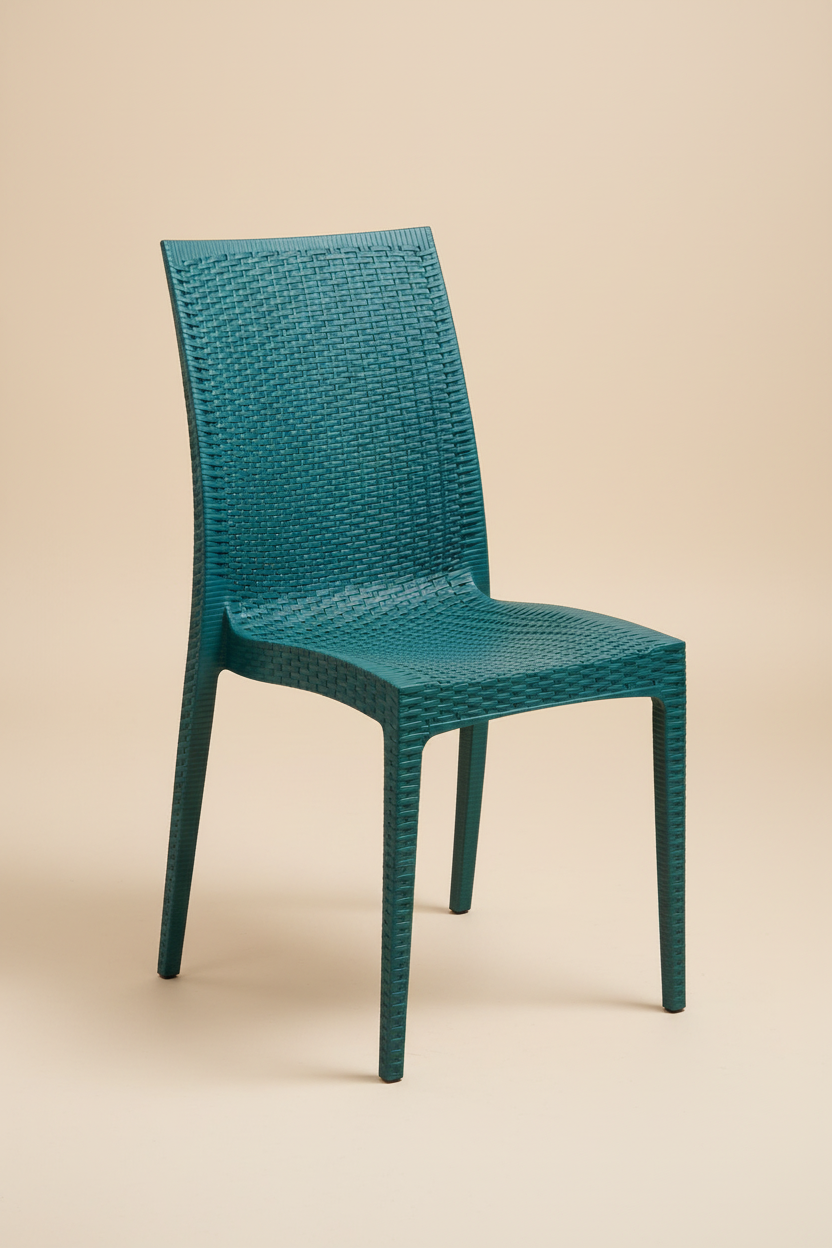 Cadeira Fibra Turquesa Escuro