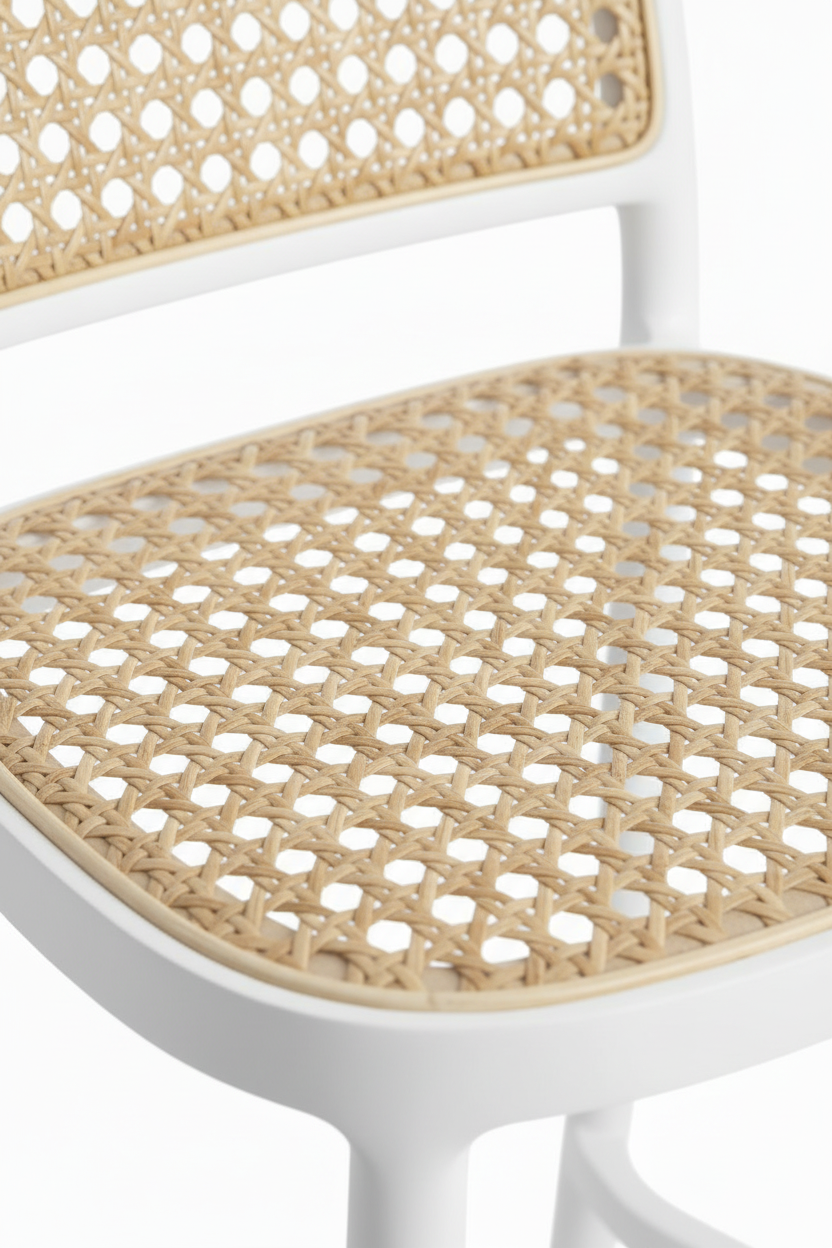 Banquetas Rattan White x Bege