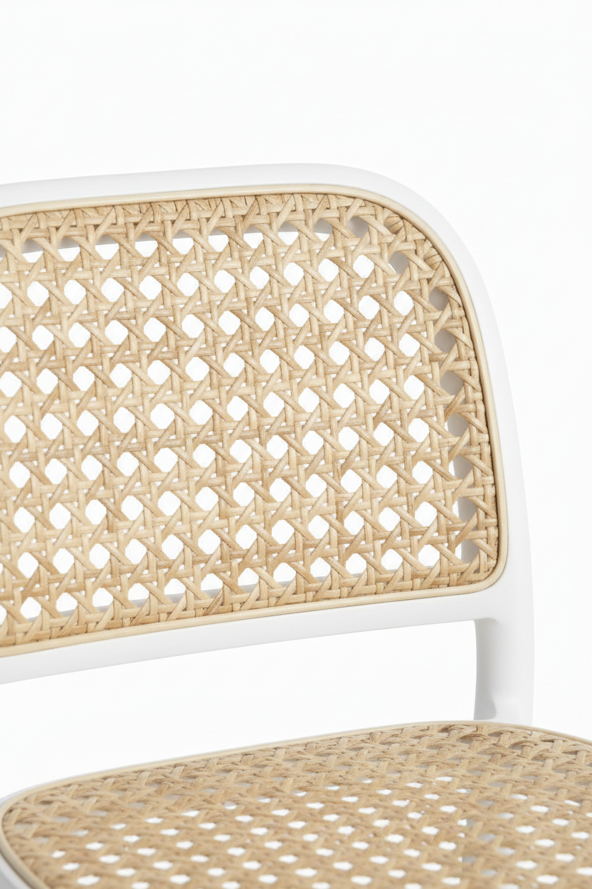 Banquetas Rattan White x Bege