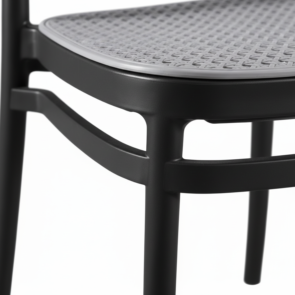 Rattan  Cinza x Preto