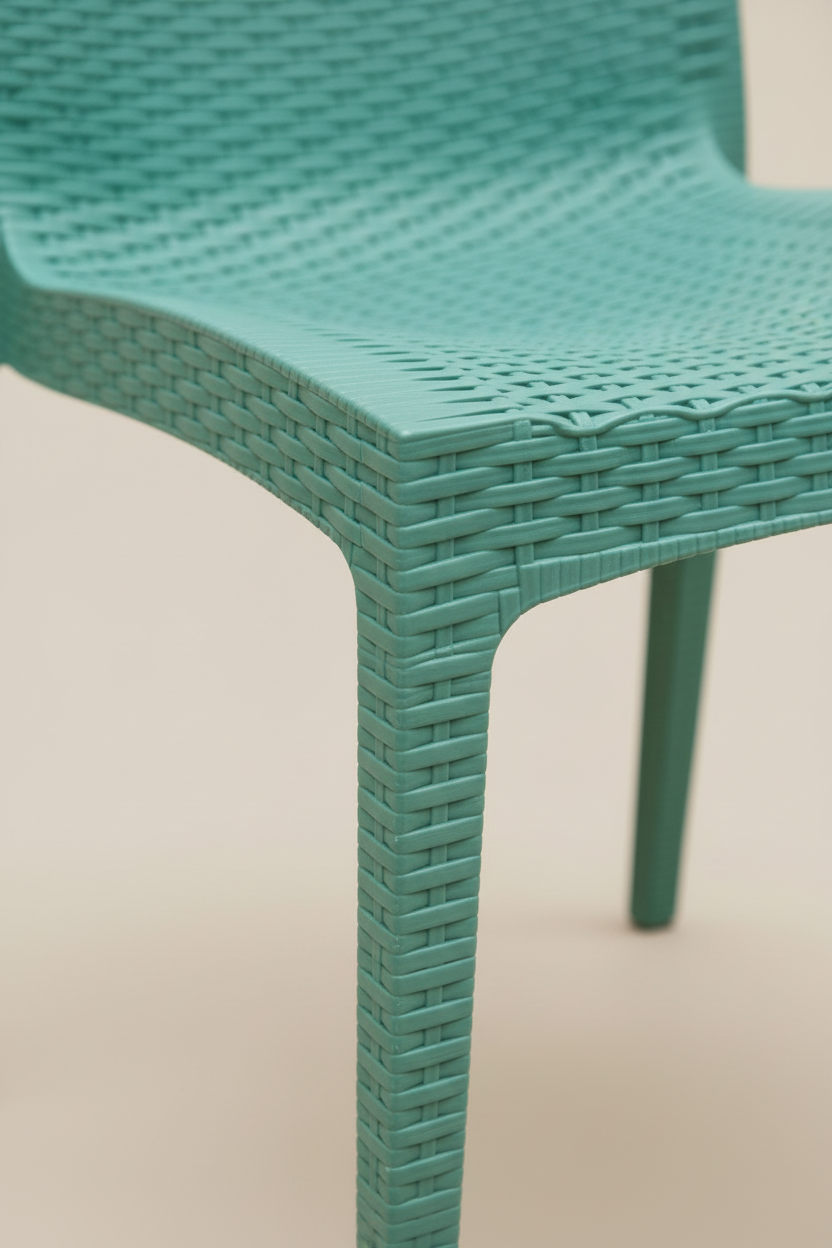 Cadeira Fibra Verde-água Médio