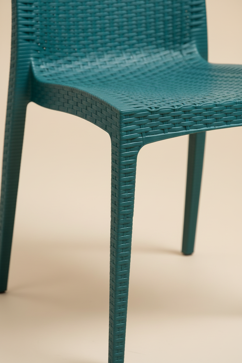 Cadeira Fibra Turquesa Escuro