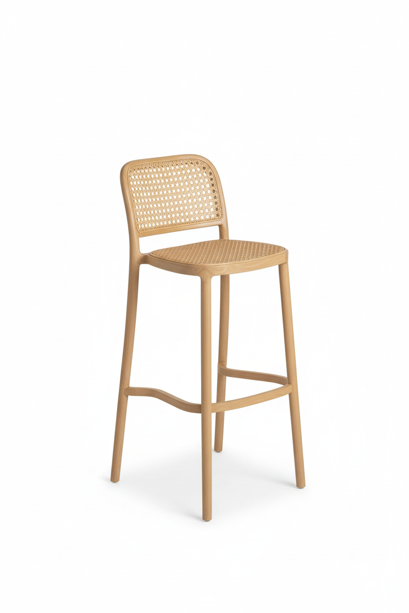 Banquetas Rattan Bege